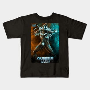 Armored Eagle pose Kids T-Shirt